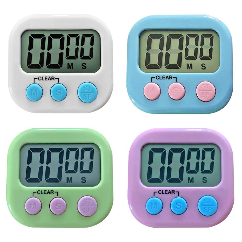 Super Thin LCD Digital Timer Cooking Count Up Countdown Magnetic Screen Timer Kitchen Table Countdown Alarm Clock with Stand