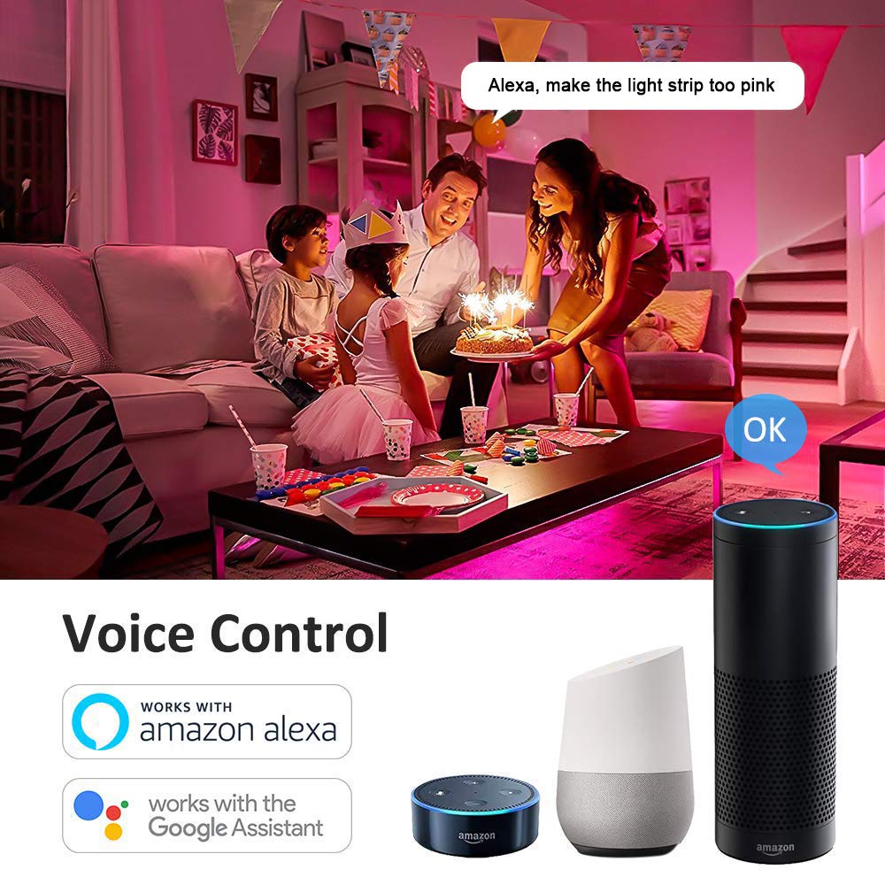 Wifi fjernbetjening alexa google hjemme stemmestyring rgbw rgb cct  ws2811 ws2812b pixel led strip lys skift/dæmper/timer