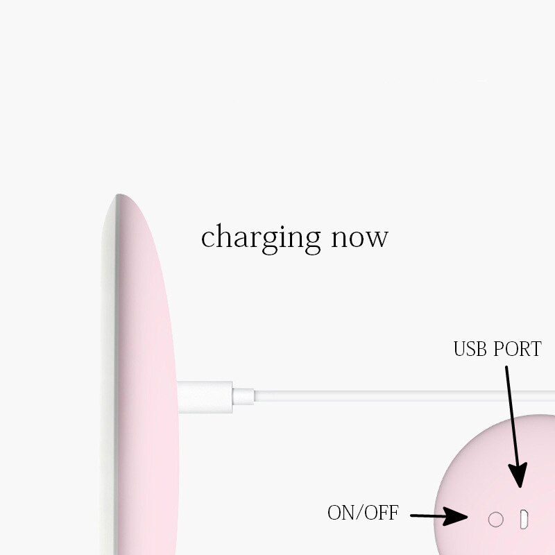 Make-Up Spiegel Met Led Licht Draagbare Compact Cosmetische Oplaadbare Verlichte Opvouwbare Kleine Ronde Pocket Hand Spiegels