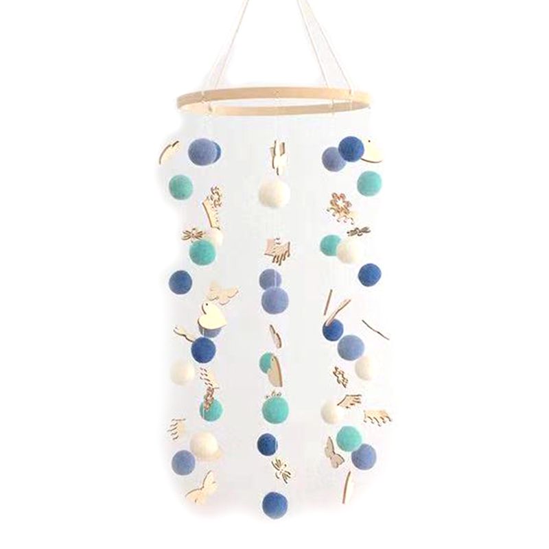 Bola de arco-íris para decoração, bola de vento de cabelo arco-íris redonda, campainha móvel, decoração de quarto infantil, brinquedos para pendurar no quarto