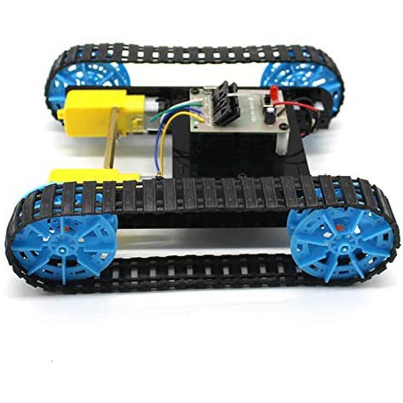 Bricolage assemblé réservoir modèle jouet avec châssis de télécommande intelligent RC Robot Kit véhicule sur chenilles pour les enfants