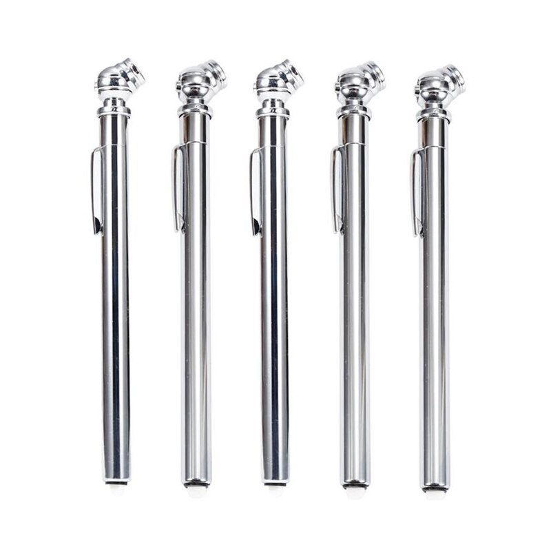 5 Pack Pencil Tire Pressure Gauge 5-50 PSI Universal for Car Motorcycle Bicycle: Default Title