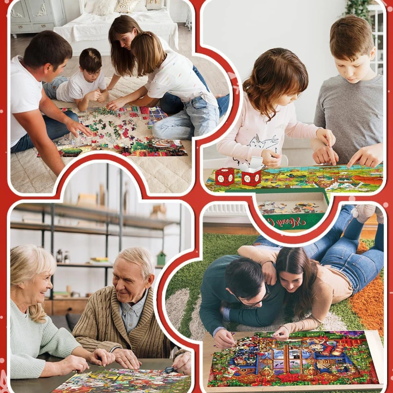Advent calendar 1008 christmas puzzle pieces 24 -day christmas countdown calendar thanksgiving family game puzzle