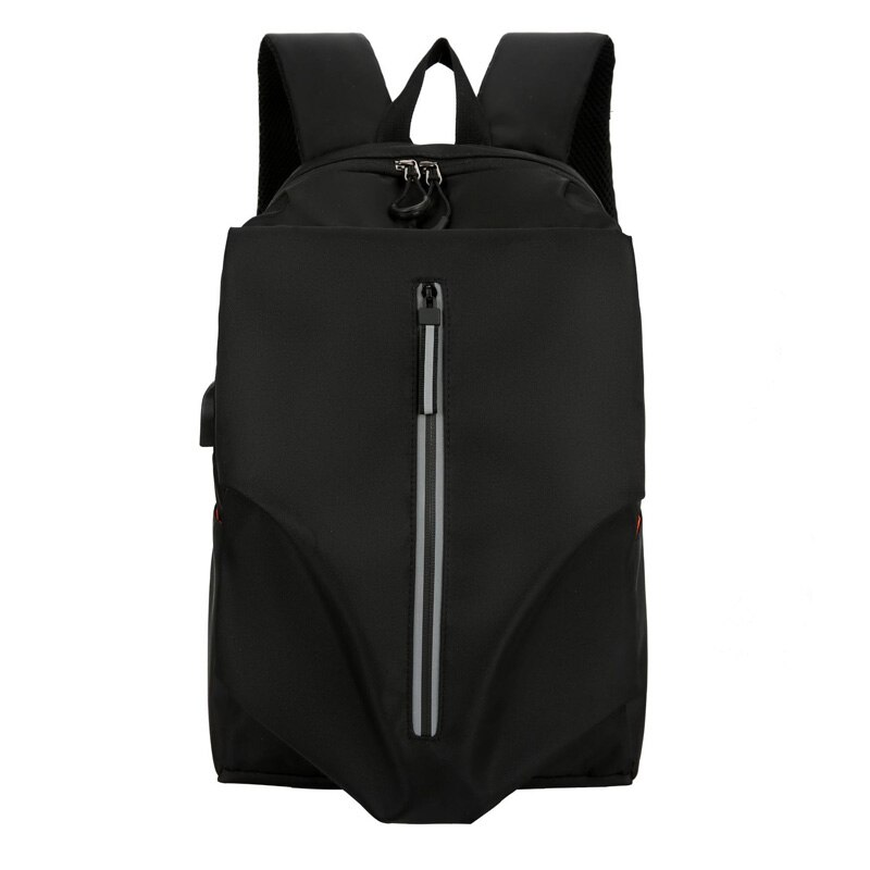 Snygg män laptop ryggsäck stor kapacitet kvinnor ryggsäck lätt vikt skolväska usb laddning resväska för pojkar flickor mochila: Svart