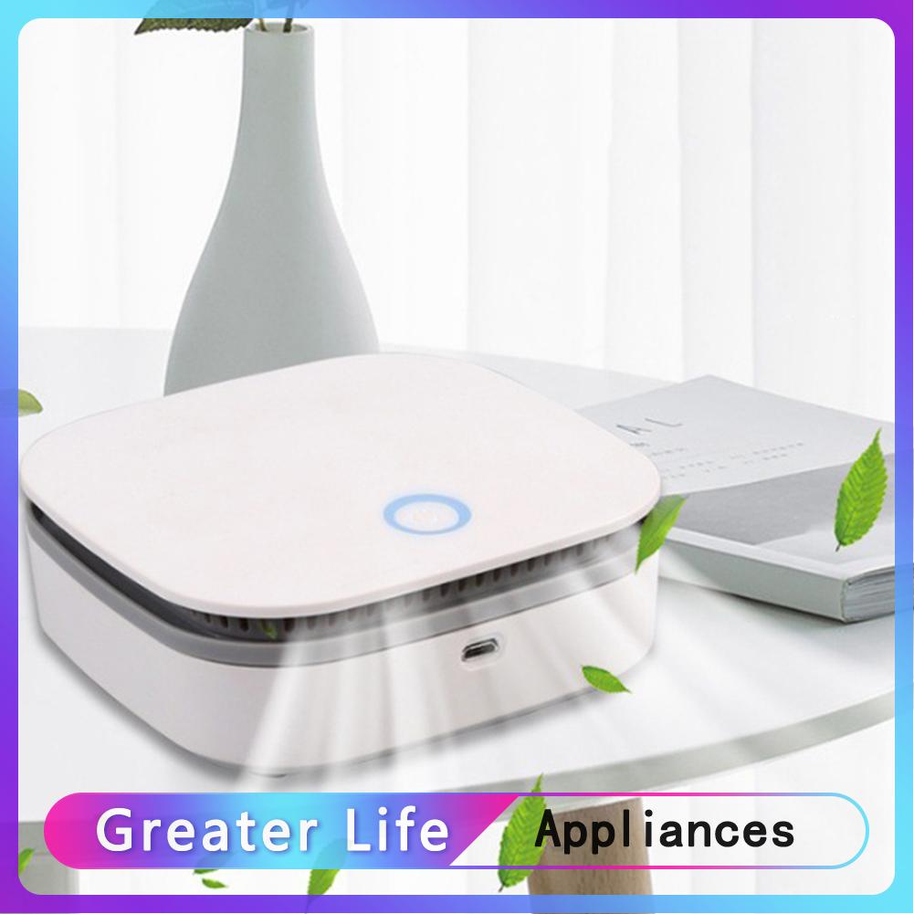 Mini Air Purifier Smart Fridge Freshen Air Cleaner Portable Ozone Anion Generator USB Rechargeable Kitchen Auto Home Clear