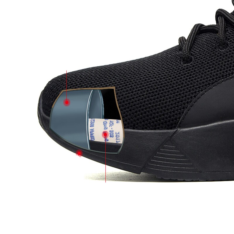 Men's Work Safety Shoes Steel Toe Cap Breathable Sports Shoes Breathable Lightweight Summer Men's Sports Shoes