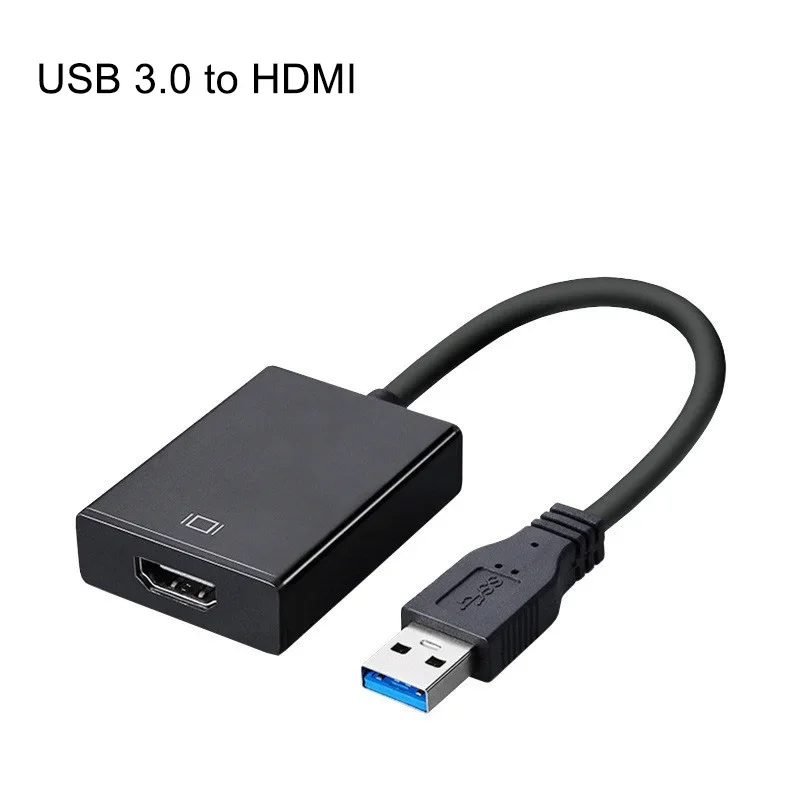 USB to HDMI Adapter HD 1080P USB 3.0 to HDMI-Compatible Converter External USB Adapter Video Adapter Cable for PC Desktop Laptop: Orange