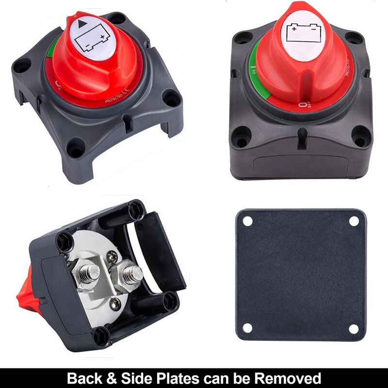 Auto Battery Disconnect Switch 12V 24V Marine 200A 300A Dual Battery Mass Switch 3 Position Cut Off Switch Car Boat: M10 300A