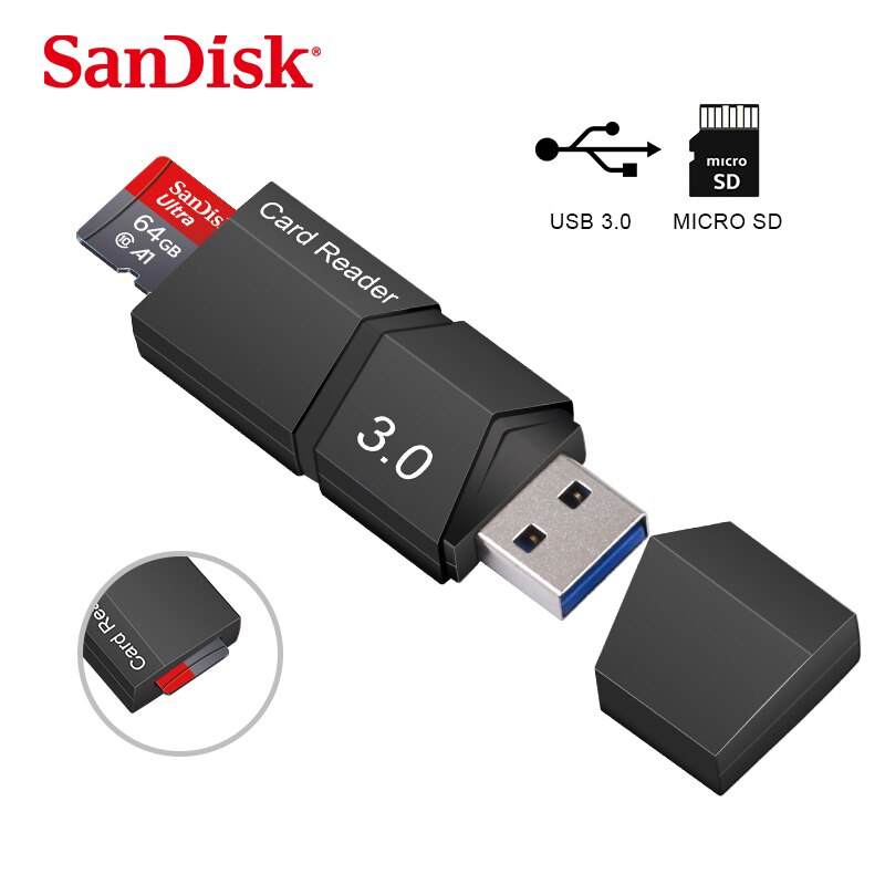 Karta pamięci SanDisk Ultra 32gb 64gb 128gb 256gb 16gb A1 SDHC/SDXC 98 mb/s UHS-I Class10 flash TF/SD U1 karta micro SD + Adapter: USB3.0 card reader