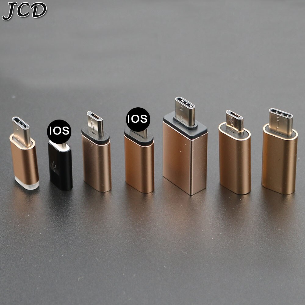 JCD Micro USB Type-C To USB C USB 3.0 Data Cable Charging Cable Converter Adapter for iPhone Android Charger Adapter