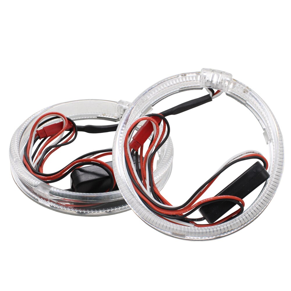 Taochis 80mm 95mm led anel óptico luz guia headlightswhite cor anjo olhos para bmw benz chevrolet toyota mazda honda vw