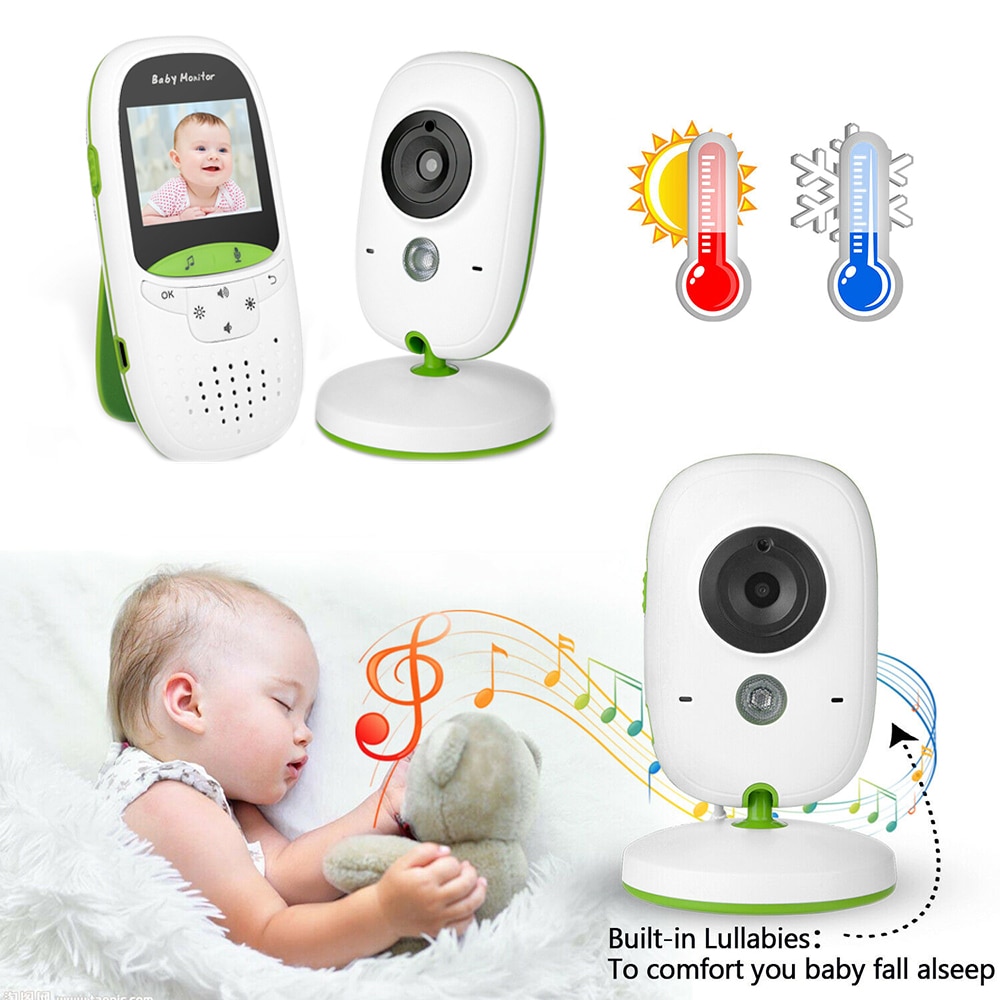 2 Inch Draadloze Video Kleur Babyfoon Hoge Resolutie Baby Nanny Bewakingscamera Nachtzicht Temperatuur Monitoring