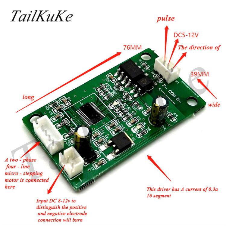 CD drive stepper motor slider linear guide micro teaching experiment screw rod moving slide table: Driver board