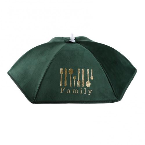 Foldable Heat Preservation Dust-proof Dining Table Food Cover Tent Portable Durable Thermal Foldable Dust-proof Kitchen Tool: Atrovirens L