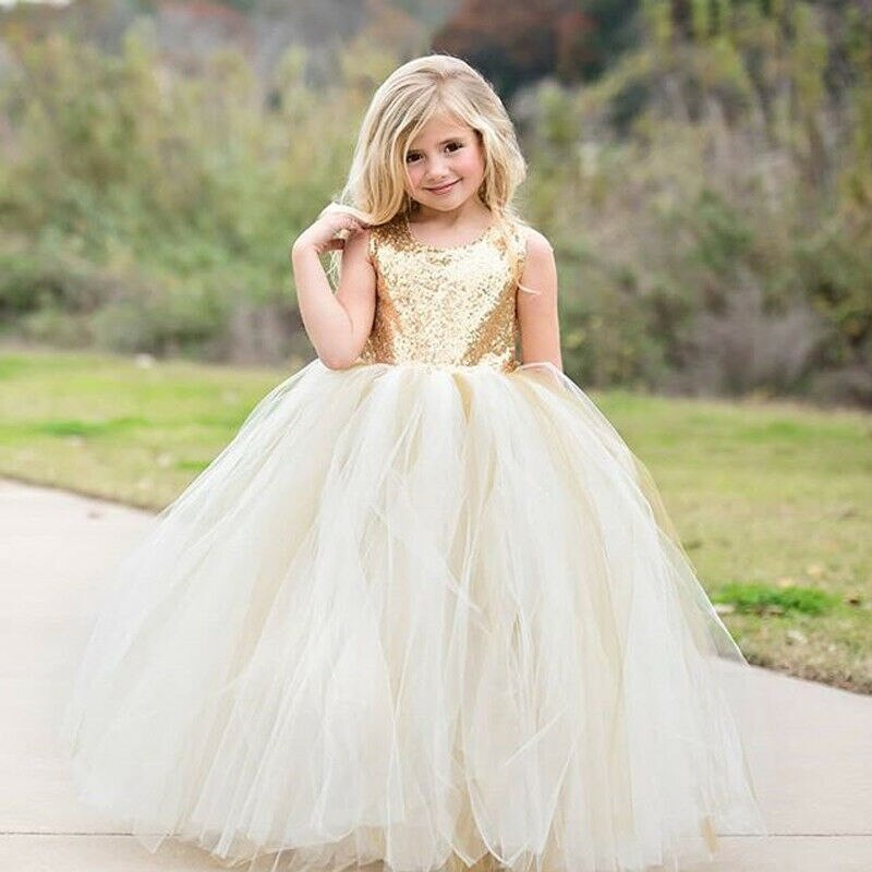 Conjunto de vestido de dama de honor de boda Formal de de princesa de flor de chica chico