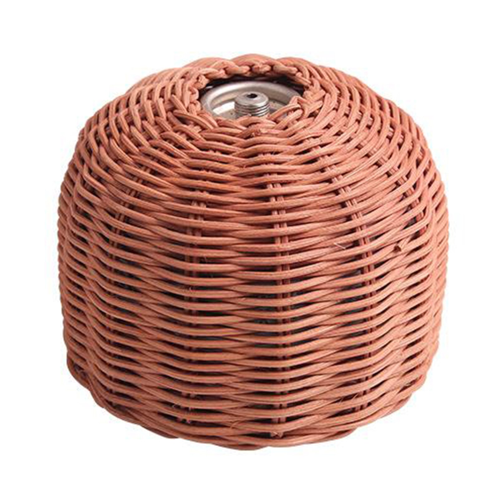 Rattan Woven Cooking Gas Cylinder Cover Outdoor Hiking Storage Canister