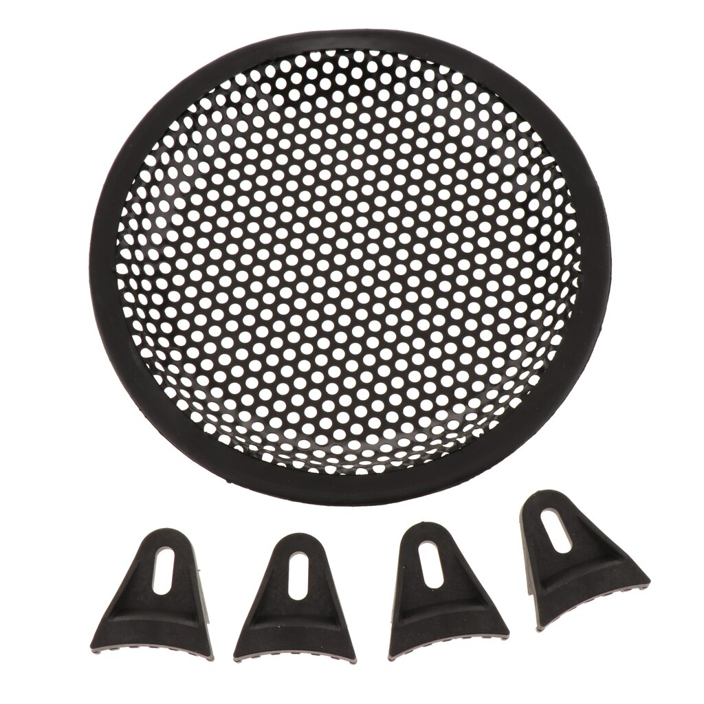 1 Pc Speaker Grills Cover Case Zwart Met 4 Stuks Schroeven En 4 Pcs Fix Houders Voor 6 Inch Buitenste