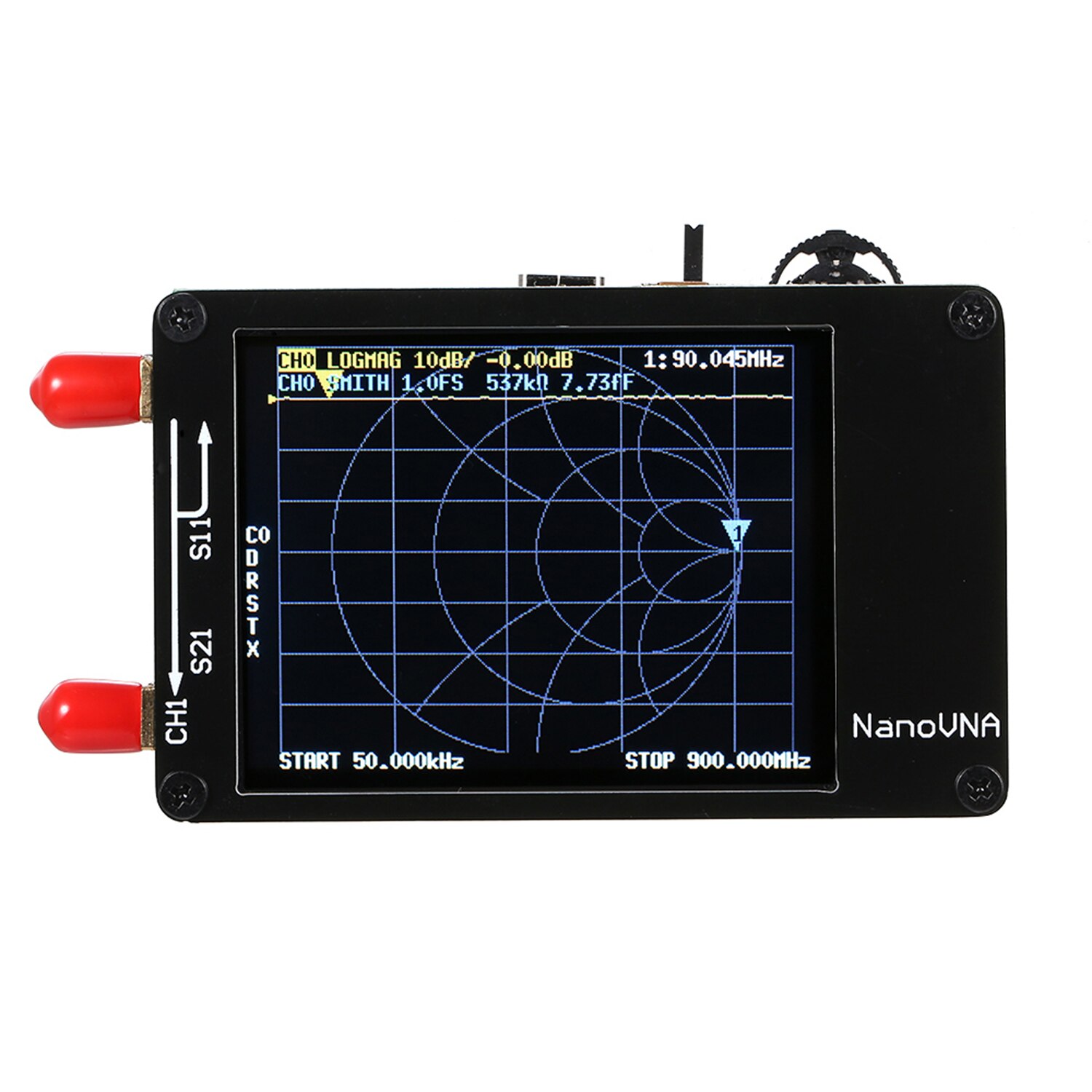 Vector Network Analyzer 50KHz-900MHz 2.8in TFT Digital Display Touching Screen UHF HF VHF MF Tiny Antenna Analyzer