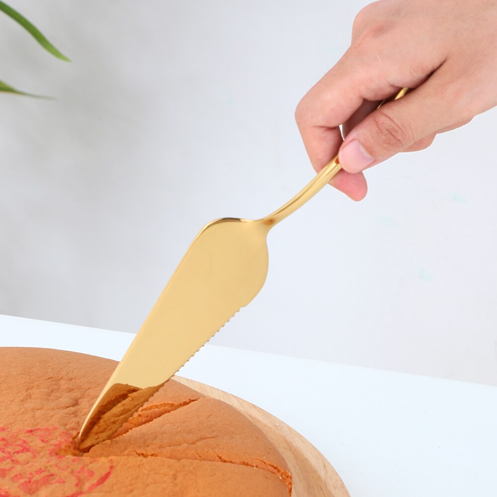 1/3PCS Stainless Steel Rainbow Cake Shovel Bread Knife Pie Pizza Cheese Spatula Server Cake Divider Cutter Knives Baking Tools