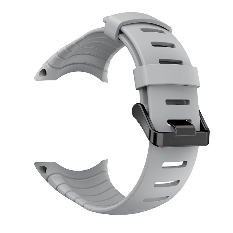 Urrem til suunto core silikone udskiftning sport urrem til suunto core armbånd klassisk armbånd håndledsbælte: Grå