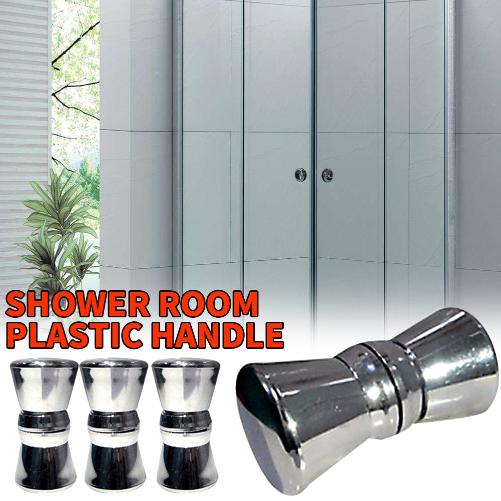 Dörrhandtag runt badrum tålig hårdvara tillbehör glidande glas dekoration knopp duschkabin fasta delar hem enkelhål