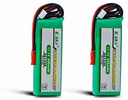 2 pcs 11.1V 800mAh Li-Po Battery for Esky EK1-0188 001336 Big LAMA E020/E515A Helicopter: 2PCS