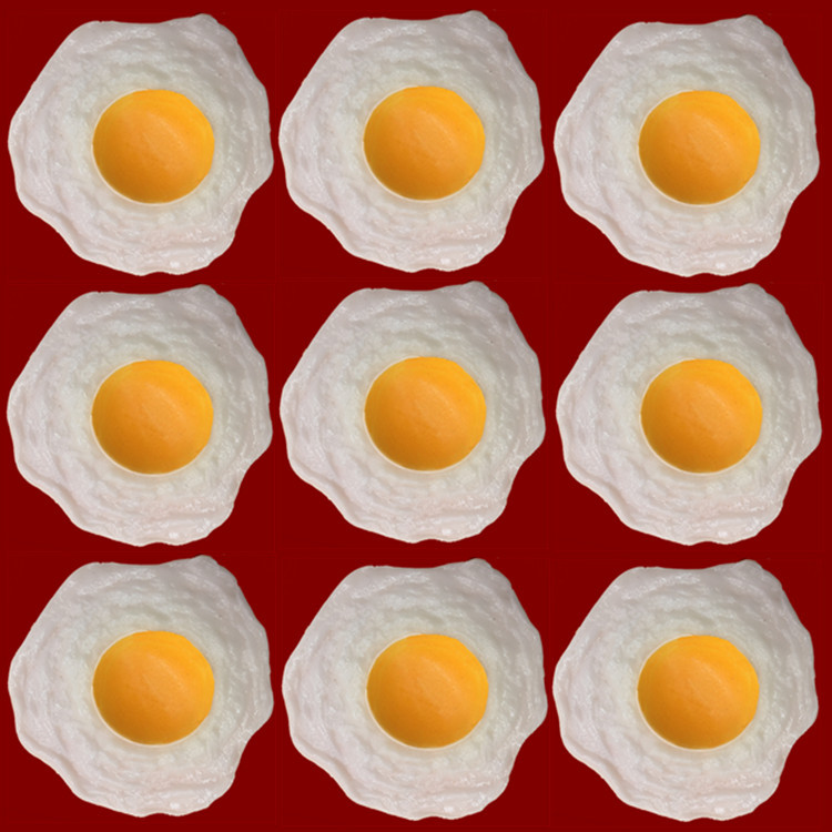 Divertido huevo frito realista aliviar el estrés juguetes Omelette Anti-estrés adultos niños juguete de curación alivio de presión