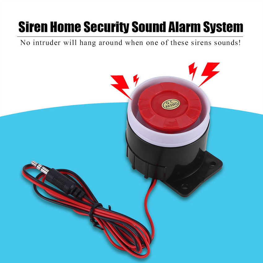 Bekabelde Mini Hoorn Sirene 120dB 12V Veilige Item Home Alarmsysteem Voor Home Security