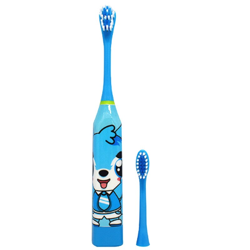 Children Electric Toothbrush Cartoon Pattern Double-sided Tooth Brush Electric Teeth Brush for Kids with 2pcs Replacement Head