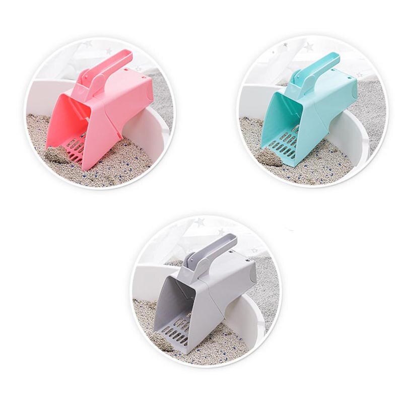 Paletta per lettiera integrata per lettiera per gattini scoop con sacchetti per rifiuti raccoglitore per animali domestici in plastica portatile forniture per la pulizia del gatto