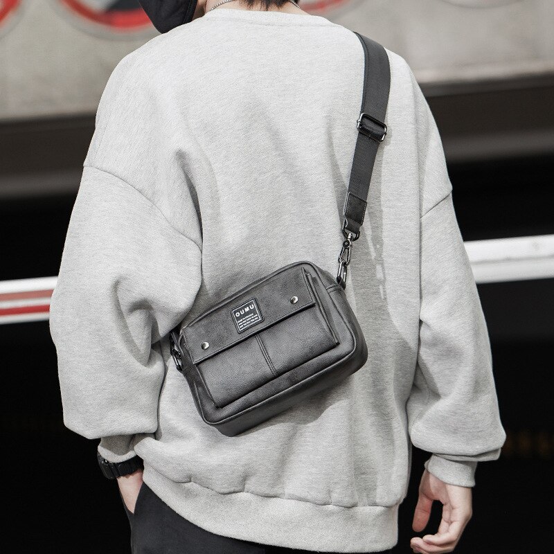 Trendy Crossbody Bags Men Handbags Messenger Bag for Mens Leather Shoulder Brand Bag Retro Bolsos