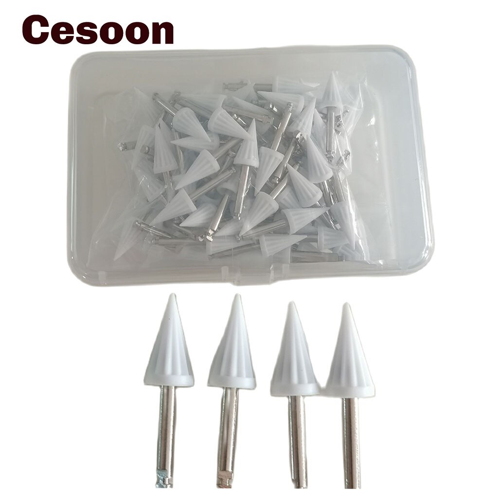 Dental Polishing Cup Latch Type Rubber Prophy Tooth Polish Cups Polishing Brush For Low Speed Handpiece 100/144Pcs Dentist Tools: 100Pc White