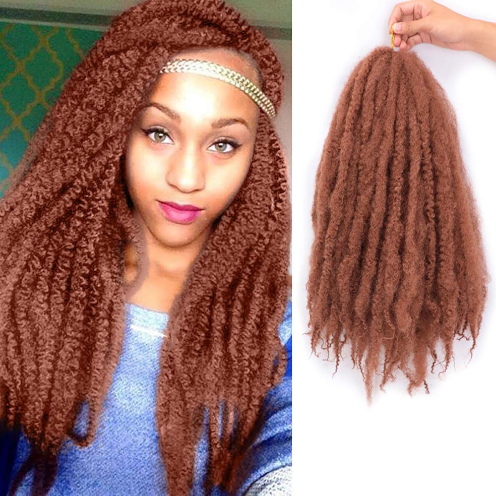 18 Inch Ombre Marley Braids Crochet Hair Crochet Braid Twist Box Afro Synthetic Jumbo Braiding Hair Extensions For Black Women: #30 / 1 pack