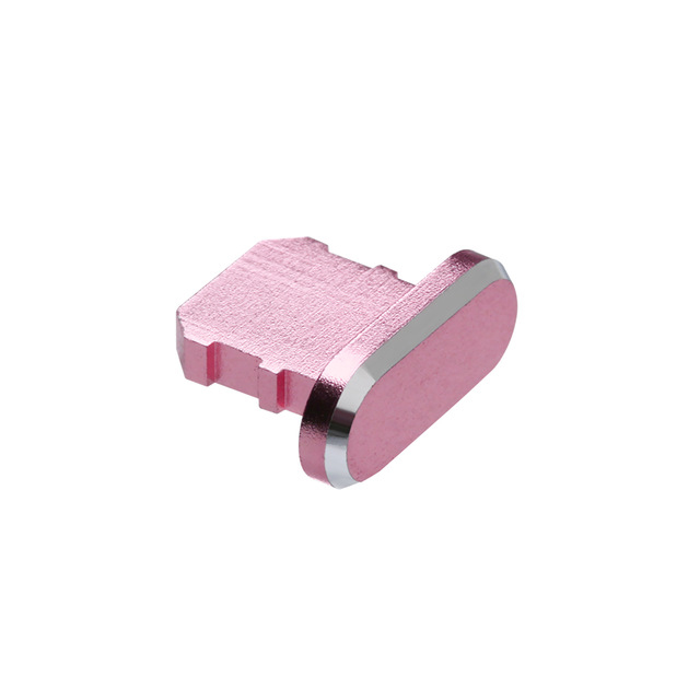 Universal dustproof cover, metal anti-dust charger dock plug stopper cap cover for iphone 11 x xr max 8 7 6s plus anti-dust plug: Pink