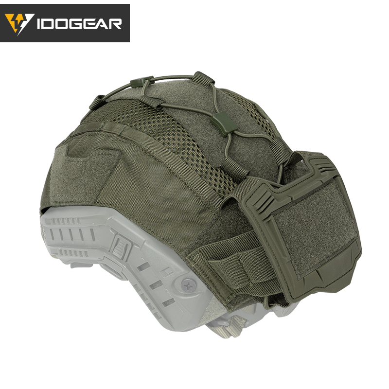 IDOGEAR Taktische Helmabdeckung für maritimen Helm mit NVG-Batterietasche Jagd 3812: L / Grün
