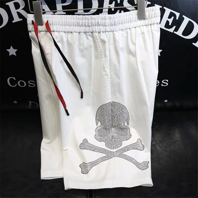 Zomer Steentjes Mannen Skull Shorts Snel Droog En Comfortabel Strand Shorts