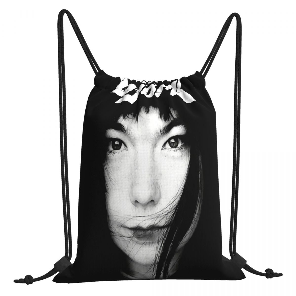 Bjork Bjork Pop Muziek Ijslandse Zanger Logo Zwarte Unisex Df309 Top Tassen Rugzak Tas