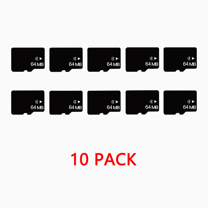 Originele Hoge Snelheid TF-Kaart 64MB 10 STUKS Lot PACK Micro-SD-Kaart Voor Smart Telefoon camera en Digitale Producten