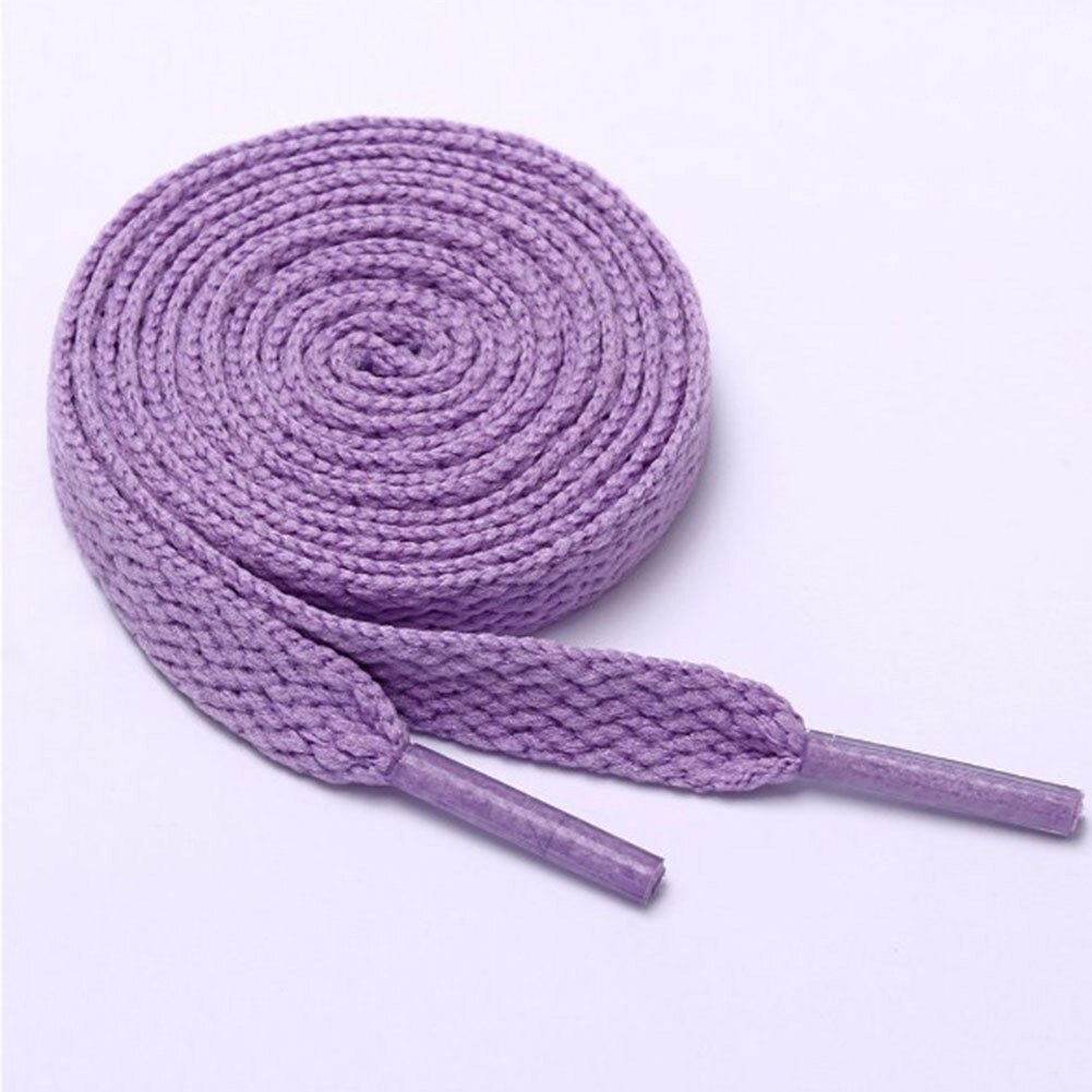 15 Kleuren Schoenveter Een Paar Klassieke Polyester Platte Veters 80Cm/100Cm/120Cm Sport Casual veters: Paars / 100cm