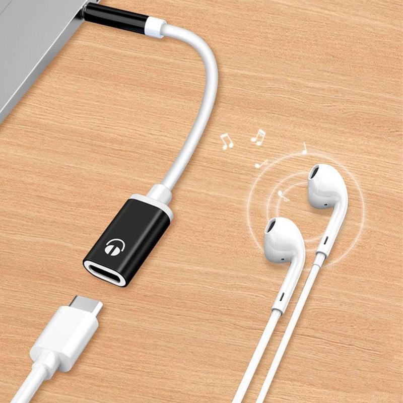 Type C naar 3,5 mm hoofdtelefoon autoradio snoer hoofdtelefoon Aux-kabel converter Type-C converter oortelefoonadapter 3,5 mm mannelijk naar Type-C