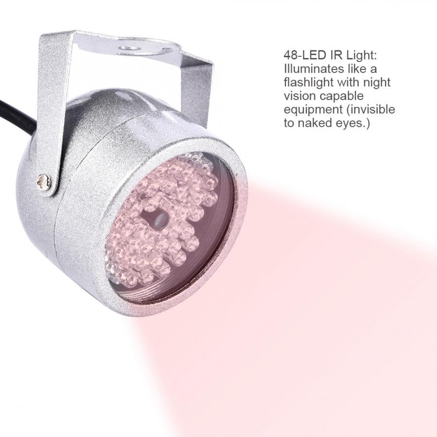 CCTV LEDS 12V 48LED IR illuminator Light IR Infrared Night Vision metal waterproof CCTV Fill Light For CCTV Surveillance Camera