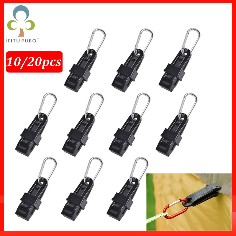 10Pcs tent canopy clip clamp tarp outdoor camp hike kit awning canvas anchor gripper snap jaw grip Caravan trap Tighten tool ZXH