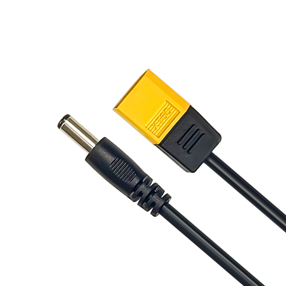 Conector tipo bala macho XT60 a Cable de alimentación macho DC DC5525, adaptador de 5,5x2,5mm para soldador electrónico TS101 PINE64
