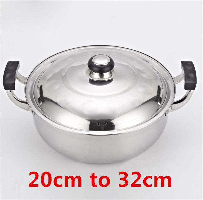 Stainless steel Soup pot Nonmagnetic Cooking Multi-purpose Cookware Non stick Pan general use kitchen big japanese cooking pot