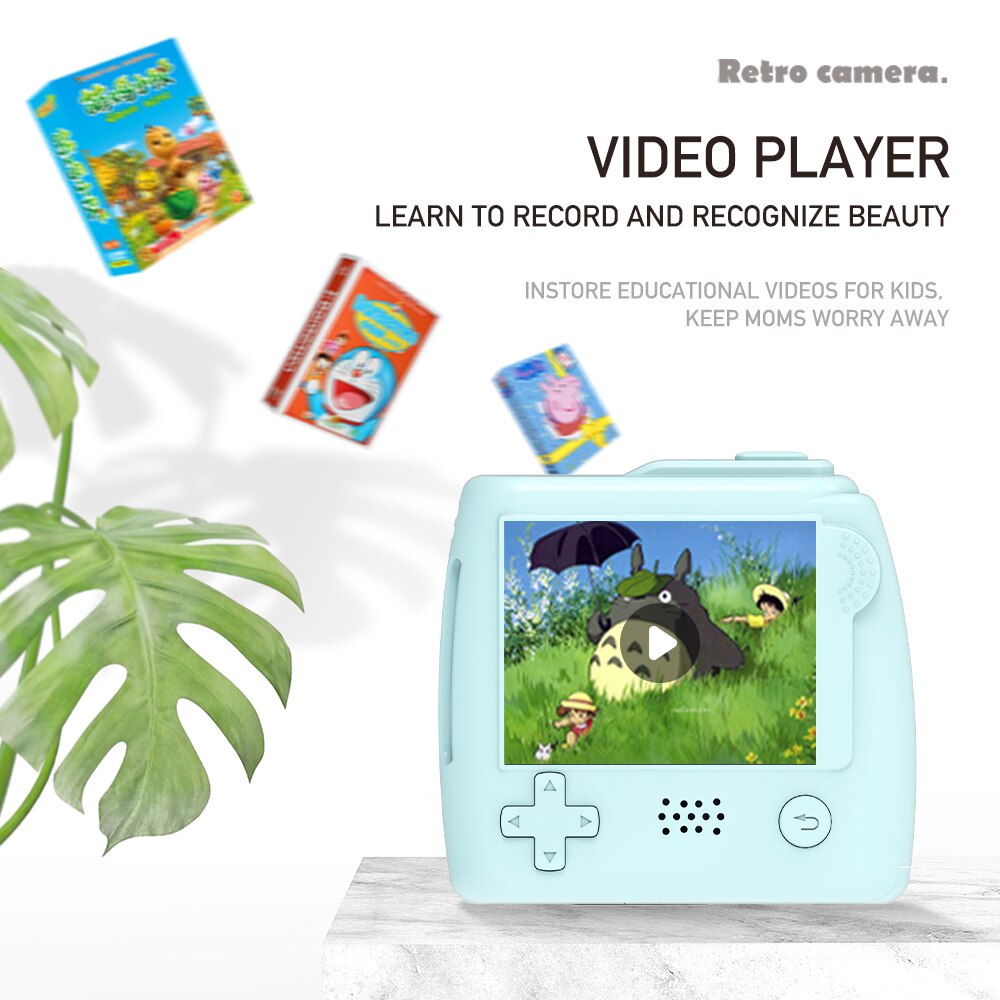 Videocamera per bambini videocamera portatile videocamera digitale per bambini supporto per Display da 2 pollici fotocamera da 32GB per regalo di compleanno per bambini