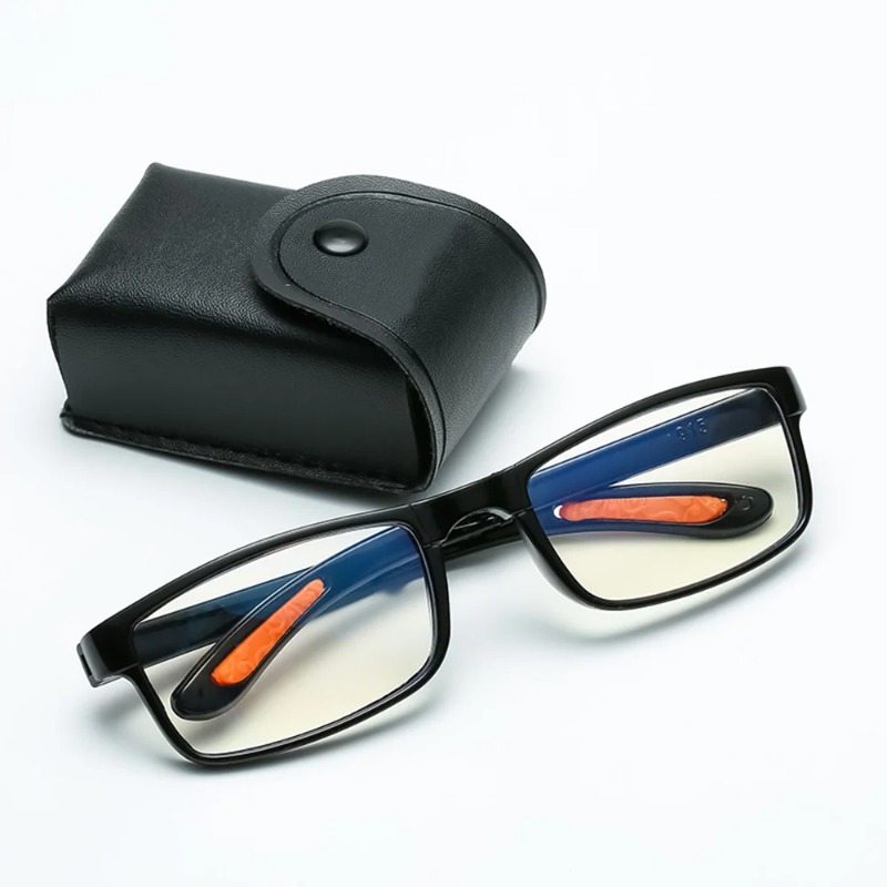 Occhiali da lettura pieghevoli Diottrie da +1.0 a +4.0 Occhiali da presbiopia anti-luce blu con custodia portatile Uomo Donna Occhiali TR90