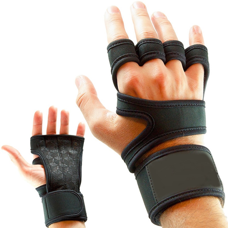 Gym Fitness Gloves Weight Lifting Training Gloves Hand Palm Protector Bodybuilding Workout Power Dumbbell Grips Pads