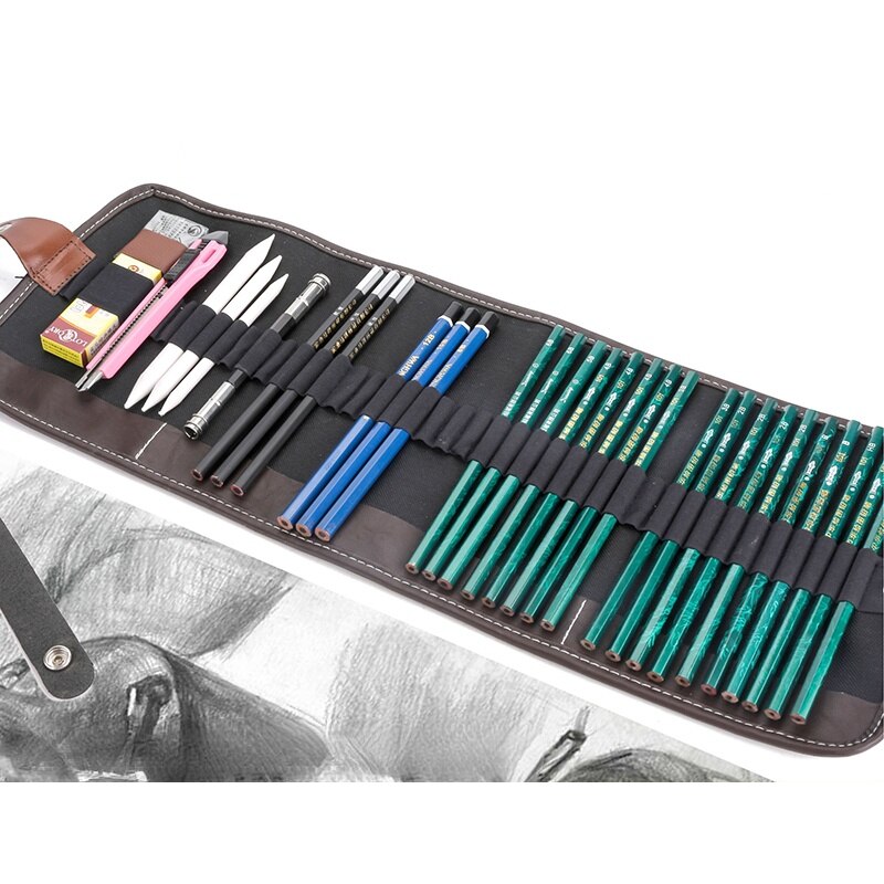 Painting Set Sketching Set Charcoal Pencils Art Painting Drawing Pencil Chinese Summer Palace Art Supplies