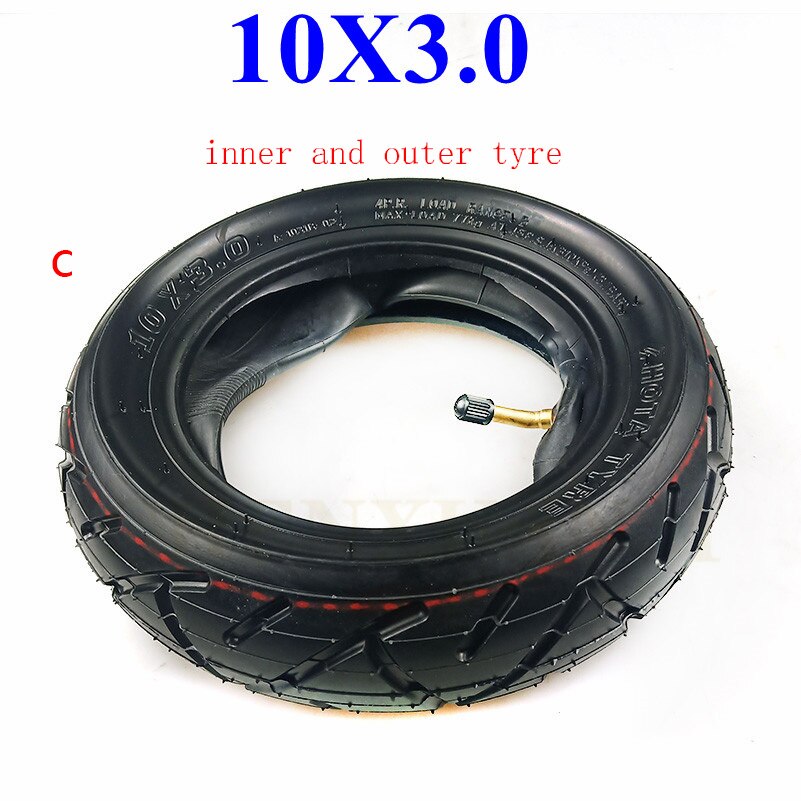 10x3.0 electric scooter Tubeless tire 10*3.0 10x3.00 tube tyre fits 10'' Motor Scooter Go karts ATV Quad Speedway: inner and outer  C