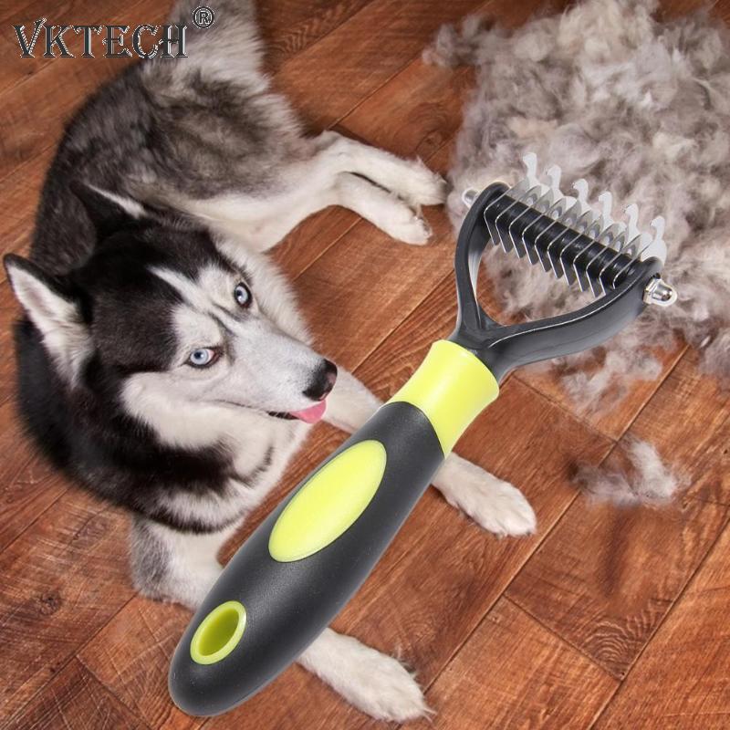 Pet Hond Kat Ontharing Borstel Kam Vergieten Hark Bont Knot Grooming Tool Trimmer Kam voor Katten Honden Borstel